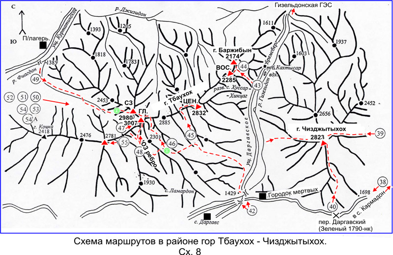 Дигорское Ущелье Карта