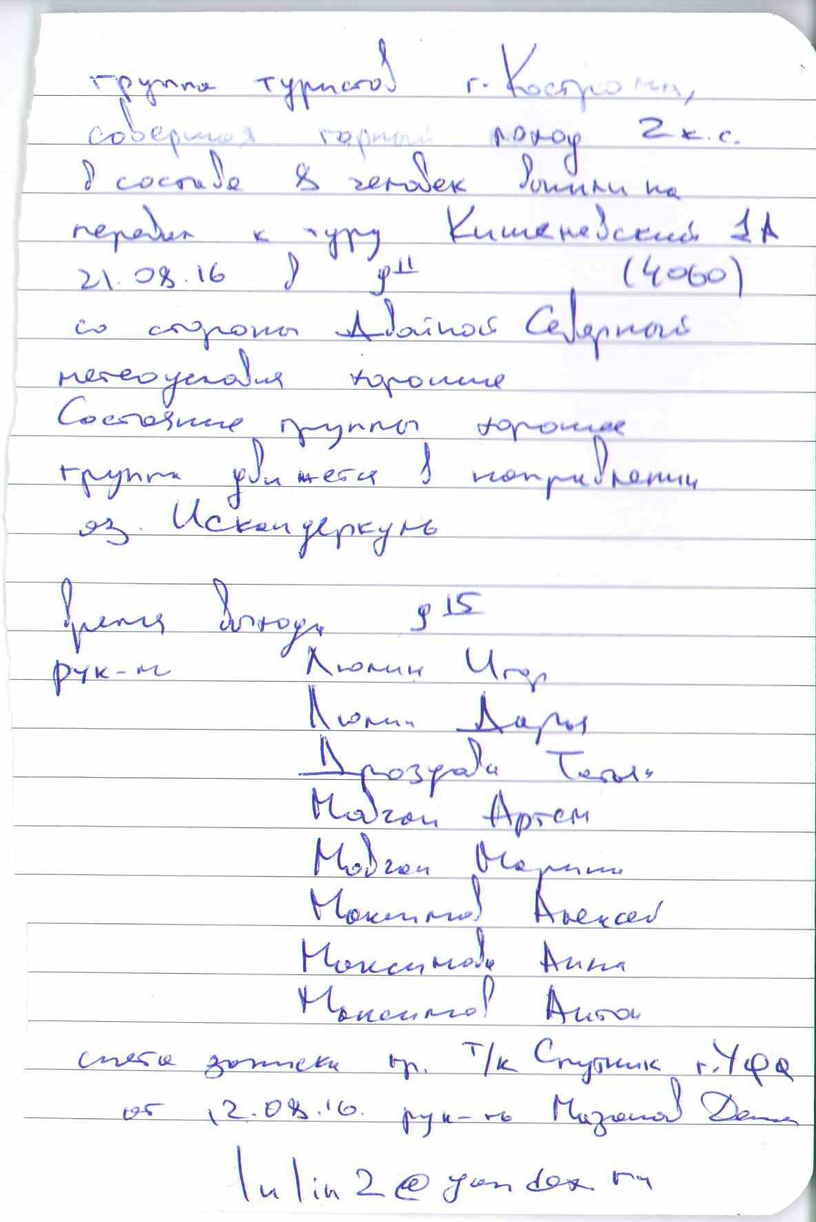 Отчет о горном походе 5 категории сложности проведенном в районе Памиро-Алая