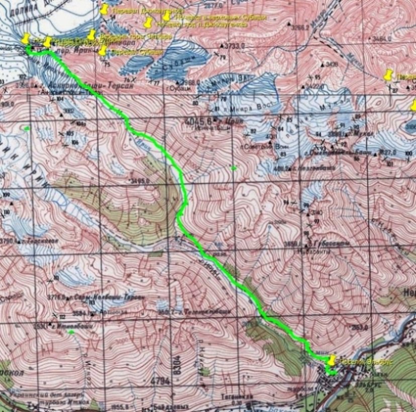 Отчет о горном туристском походе 1 к.с. по Приэльбрусью