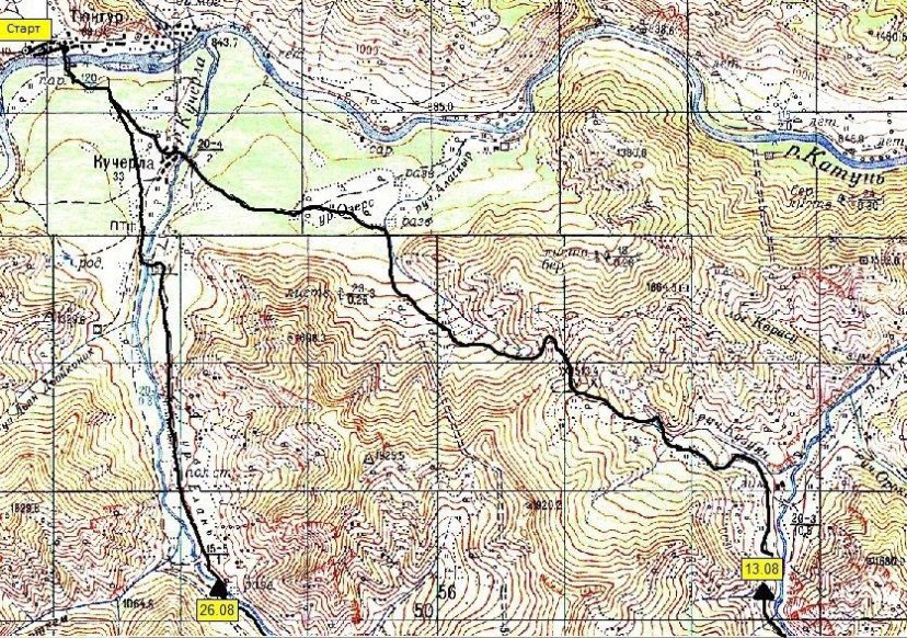 Отчет о горном спортивном маршруте 3 к.с. по Горному Алтаю, Катунскому хребту