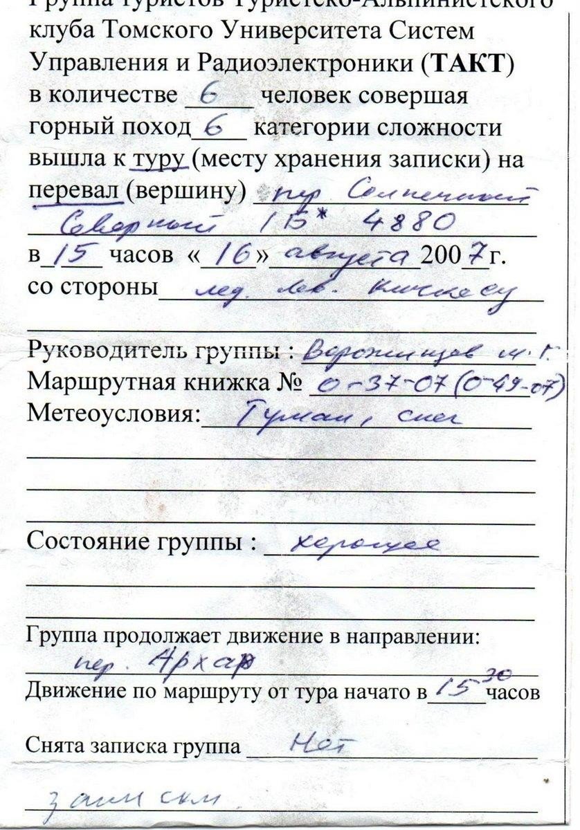 Отчет о горном походе 5 к.с. по Сев. Памиру (Заалайский хребет)
