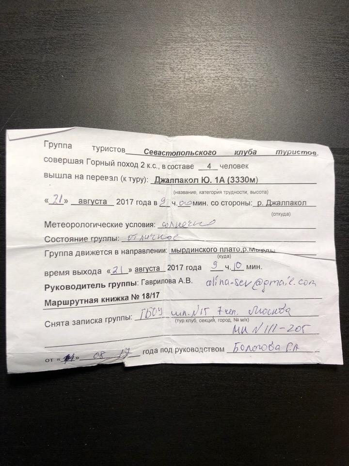 Отчет о горном спортивном походе 1 к.с. по Западному Кавказу