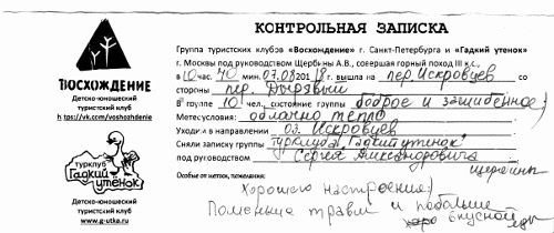 Отчёт о прохождении маршрута 3 к.с.по Ц.Кавказу (Узункол — Теберда)