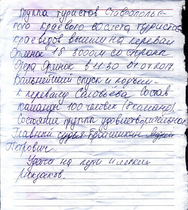 Отчет о пешеходном туристском спортивном походе 3 к.с. по Зап.Кавказу