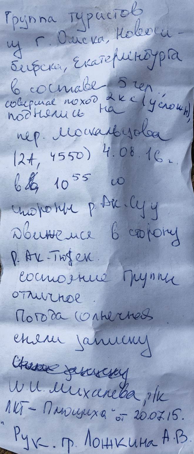 Отчет о горном походе 6 к.с. по Туркестанскому хребту