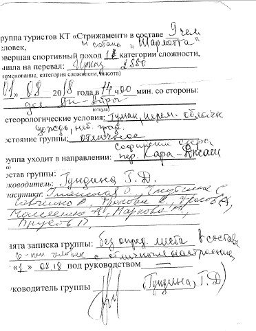 Отчет о прохождении горного походе 1-й к.с. по Зап.Кавказу (Архыз)