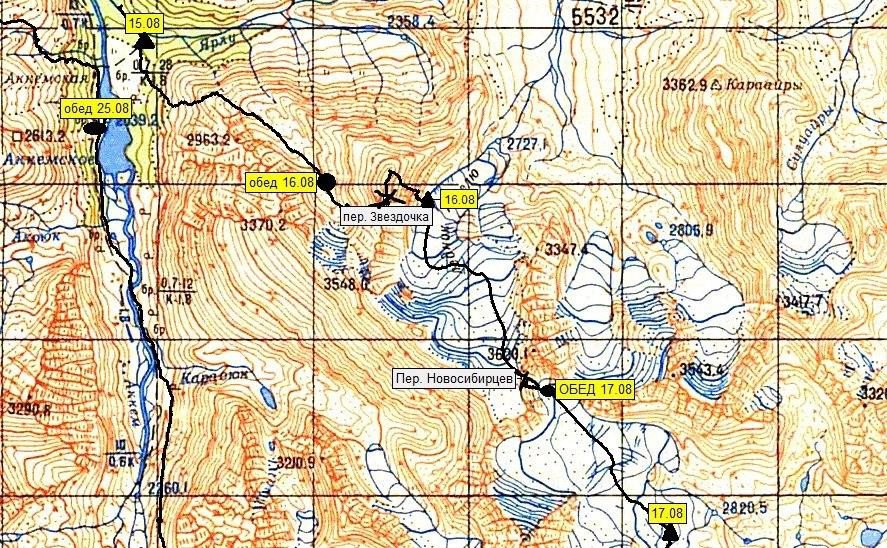 Отчет о горном спортивном маршруте 3 к.с. по Горному Алтаю, Катунскому хребту